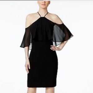Calvin Klein cold shoulder dress, black, size 8